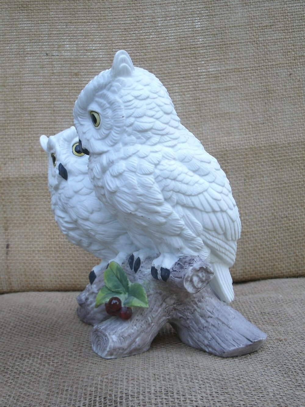 Vintage Andrea by Sadek White Owls Porcelain Figurine - Picture 8 of 16